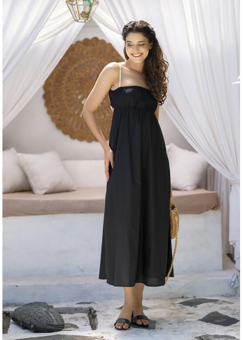 RAIKO BLACK STRAP DRESS